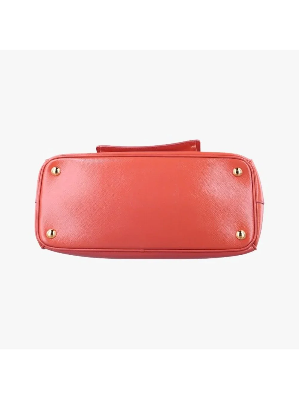 Prada Galleria Front Pocket Orange Patent 14 Shoulder Bag